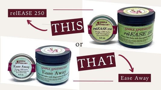 This or That: relEASE 250 Hemp CBD Salve vs. Ease Away Hemp CBD Salve.