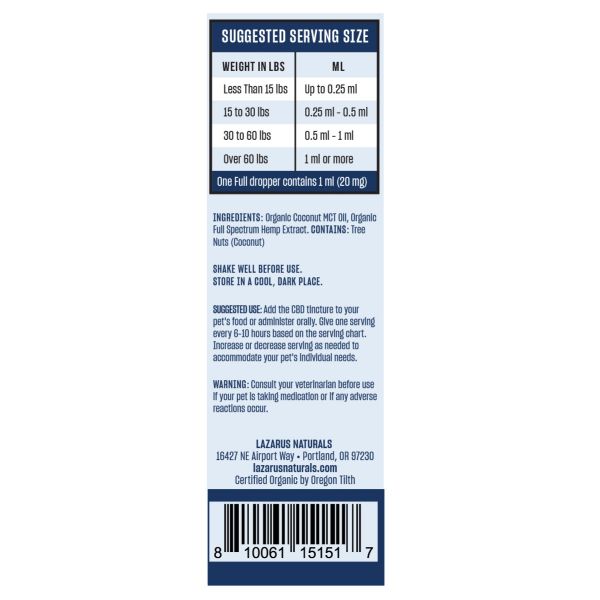 Full Spectrum Hemp CBD Tincture for Pets