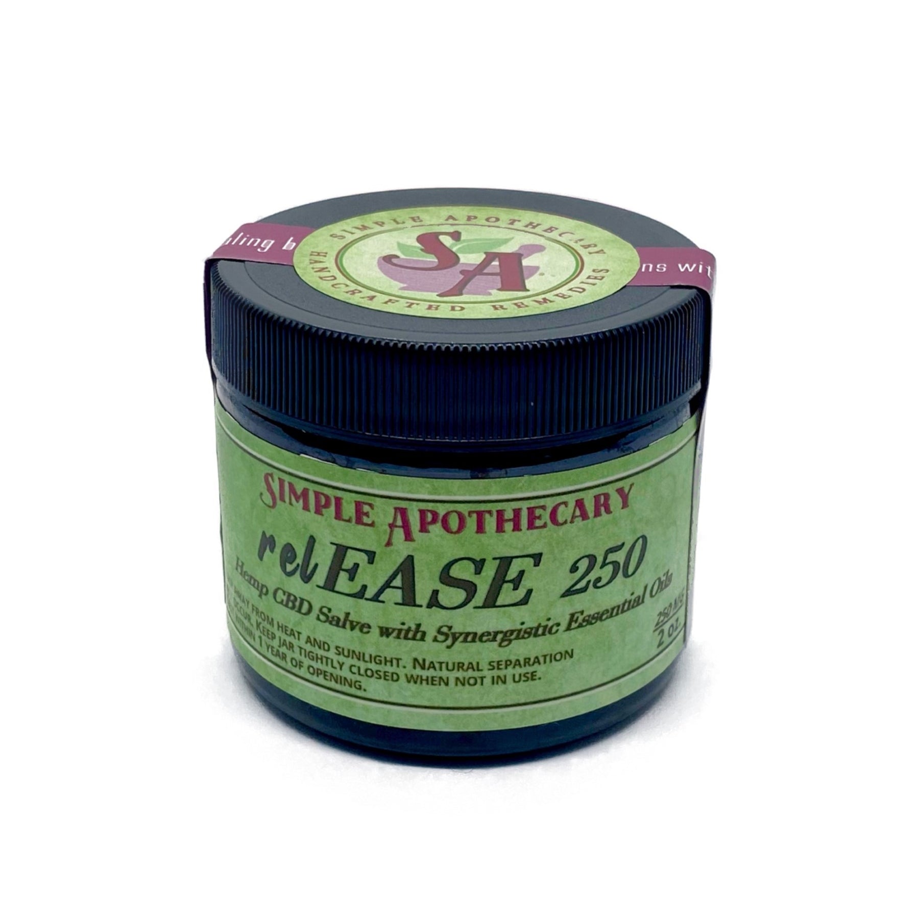 2.0 oz jar relEASE 250 Hemp CBD Salve with Synergistic Essential Oils